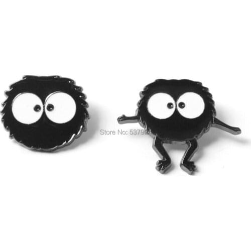 New 20Pcs My Neighbor Totoro Dust Soot Alloy Brooch Lapel Pin Action Figure Toy