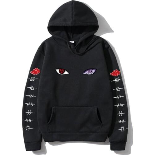 NEW Harajuku Anime Hoodies Men Women Uchiha Uzumaki Hatake Eyes Printing Pullover Sweatshirt Hip Hop Streetwear Male Brand Tops