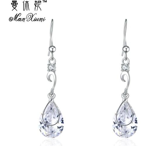 Australian Crystal Rhinestone Water Long Earrings In Drop Earrings with Zircon Stone Rhinestone jewelry Birthday gifts bijoux