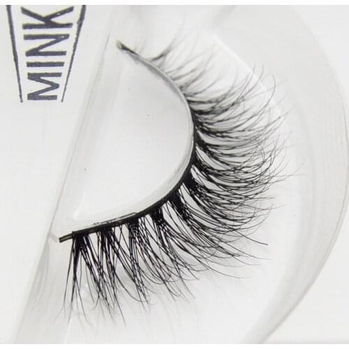 Visofree 1 pair 3d mink lashes wholesale 100% real mink fur Handmade crossing lashes individual strip thick lash 07