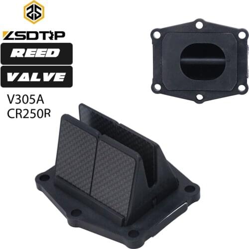 ZSDTRP Carbon Fiber Intake Reed Valve For HOND CR250R Motorcycle Intake Reed Valve For VForce3 V305A