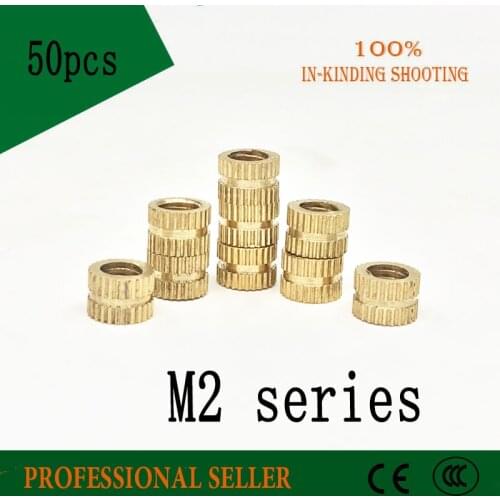 M2*3.5*3/4/5/6 mm OD 3.2mm brass copper insert mut embedded copper knurled nut Injection molding machine nut Embedded parts