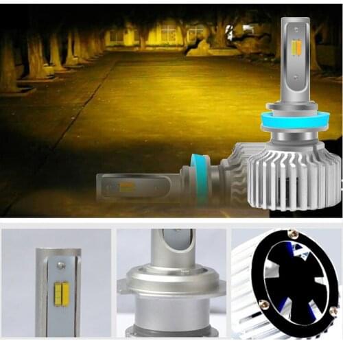 WTS H7 LED H4 led H11 HB3 9005 HB4 9006 Car LED Headlight Bulbs Automobile Headlamp Fog Light 12V 24V 3 color 6000K 4300K 3000K