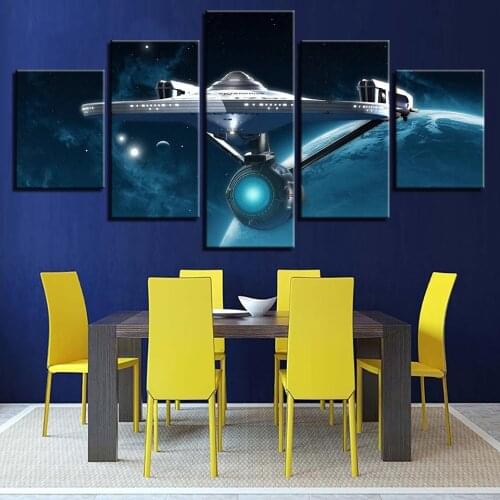 5 Panel Star Trek Landscape Caudros Wall Art Canvas HD Posters Pictures Paintings Home Decor Accessories Living Room Decoration