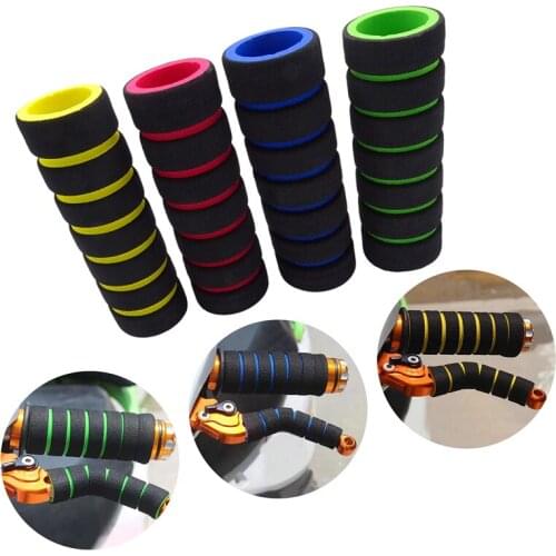 A311 4Pcs / Pair Motorcycle Handle Bar Foam Sponge Grip Cover Non-slip Sponge Hand Bar Grip Cover Cycling Bicycle
