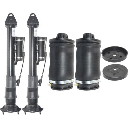 AP02 For Mercedes-Benz GL-Class X164/ML-Class W164 2005-2011 4PCS Pair Rear Air Ride Shock Absorbers W/ADS+Air Springs Bags