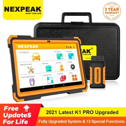 OBD2 Car Scanner NEXPEAK K1 PLUS ECU ABS SRS BAT DPF TPMS Oil Reset Professional OBD Auto Car Diagnostic Tool Automotive Scanner
