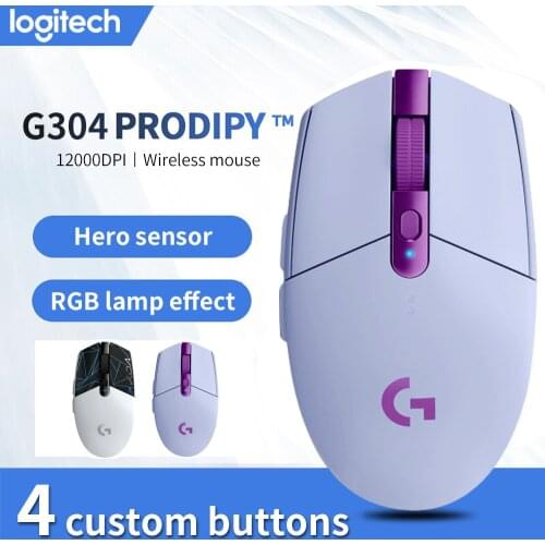 Logitech G304 LIGHTSPEED Wireless Mouse 2.4G HERO Sensor 12000DPI Optical Computer Gaming Mouse Gamer Mice For Desktop Laptop PC