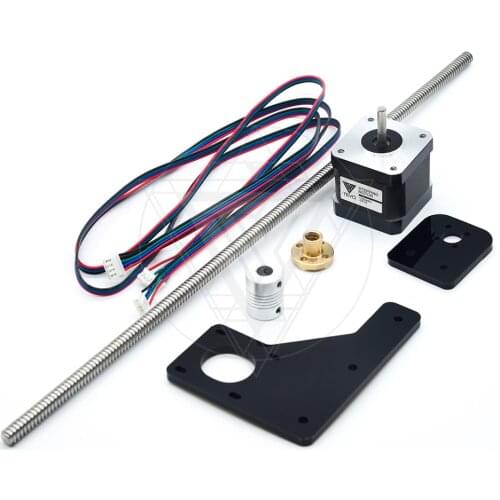 3D Printer Parts Dual Z Axis Upgrade Kit Nema 17 Step motor T8*2 lead screw 375mm 8mm with brass copper for TEVO Tarantula