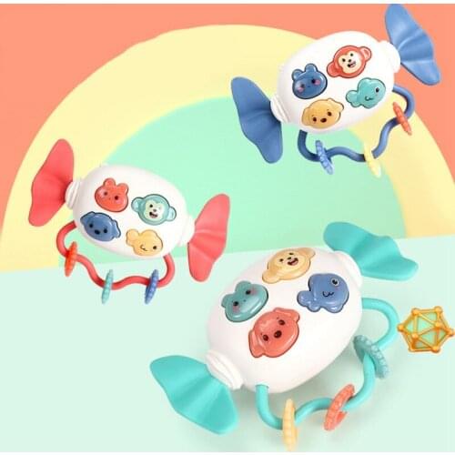 Baby Rattle Sets Teether Babies Grab Shaker Rattle Toy Early Educational Toys with Gifts Set Newborn Infant Baby Boy Girl