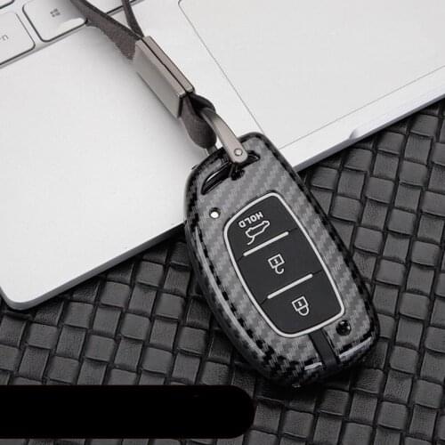 For Hyundai IX25 IX35 I20 I30 I40 hb20 Santa Fe Creta Solaris 2017 Wear resistant Zinc alloy+silica gel Smart Car Key Case Shell