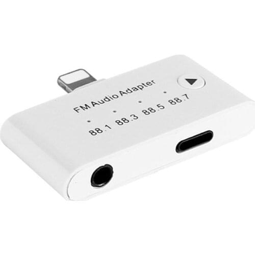 For LIghtning FM AUdio Adapter FM Aduio Transmitter Kit Adapter For iPhone