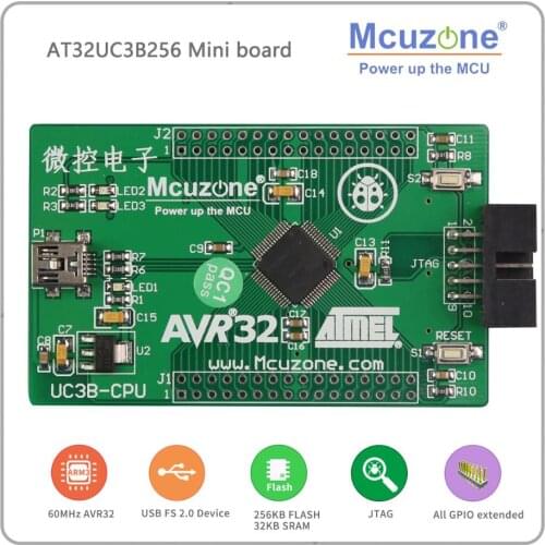 AT32UC3B0256 mini development board avr32 UC3B0256 AVR32 AT32UC3B AT32UC3 AT32UC