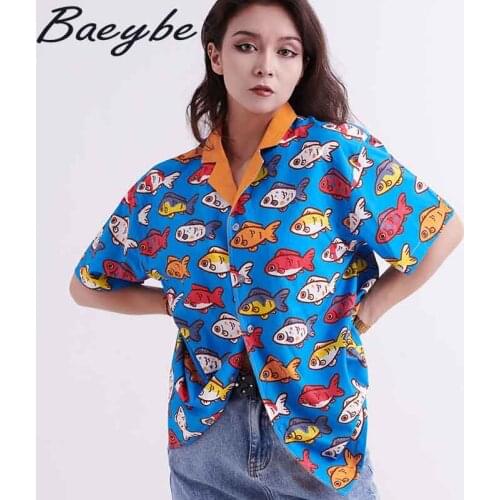 Fashion Woman Blouse Couple Homewear Man Hawaiian Shirts Button Up Shirt Short Sleeve Unisex Casual Streetwear