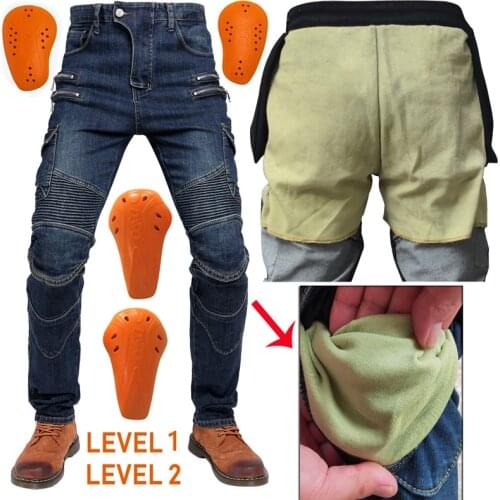 New Blue Aramid motorcycle riding jeans wear mens anti-fall Aramid motorcycle pants trousers with protection