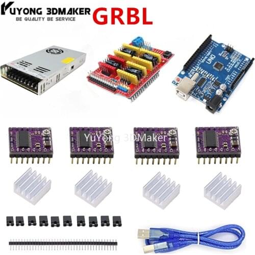 GRBL Based UNO R3 with CNC Shield V3 and DRV8825 stepper driver kit Controller Bundle for Workbee OX CNC and other CNC Machine