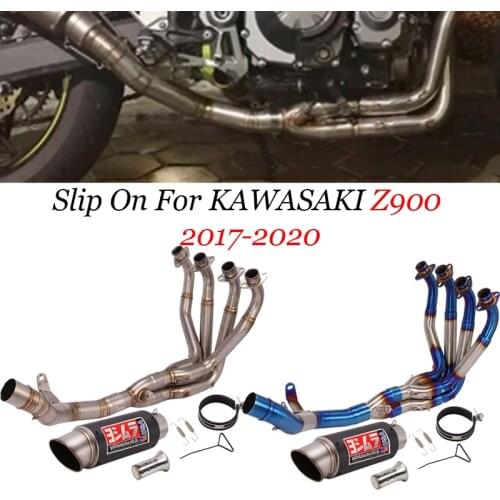 Yoshimura Full System Exhaust Escape MFor Kawasaki Z900 2017 - 2020 Modified Slip On Front Middle Link Pipe Carbon Fiber Muffler