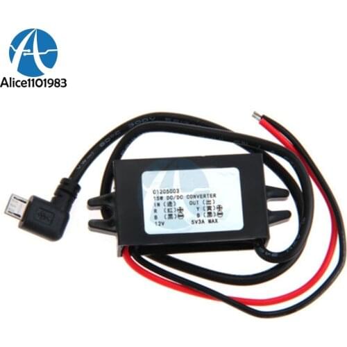 Micro USB DC 12V to 5V 3A Converter Step Down Power Supply Module DC/DC Step Down Waterproof Module