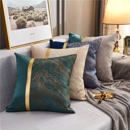 Nordic Luxury Decorative Home Cushion Cover For Sofa Pillowcase Case Seat Car Pillowcase Royal Silk Pillow Covers 45x45CM