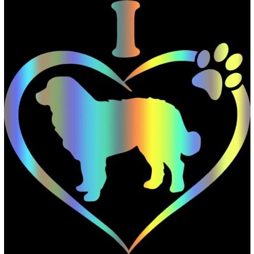 S51513 Various Sizes/Colors Car Stickers Vinyl Decal I Love My Bernese Mountain Dog Animal Motorcycle Decorative Accessories