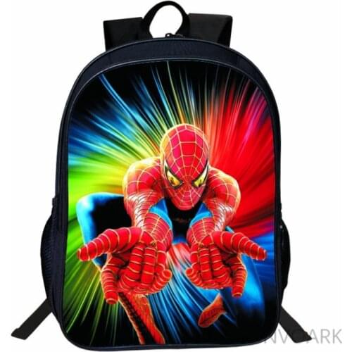 16 Inch Super Hero SpiderMan Children School Bags Orthopedic Backpack Kids School Boys Girls Mochila Infantil Catoon Bags