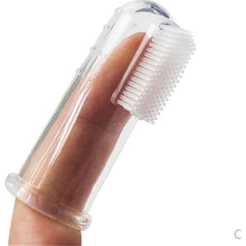 1PCS Silicone Finger Pet Toothbrush Oral Cleaning Tools Cat And Dog General-purpose Safe And Non-toxic Pet Cleaning Supplies