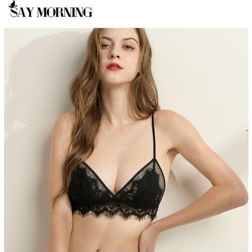 SAY MORNING Fashion Women Lace Bra Set High Quality Underwear Sexy Woman Lingerie Push Up Bra Sets Unlined Bra & Brief Set