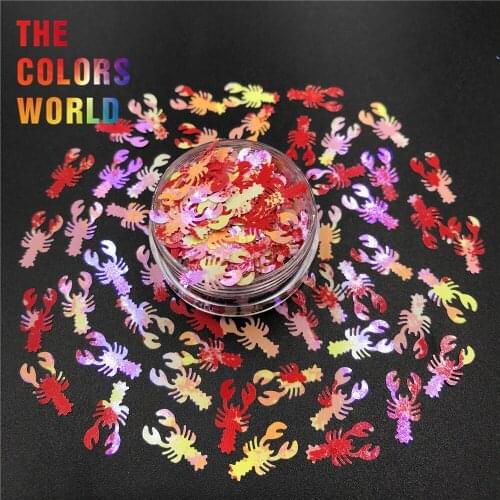 TCT-409 Crayfish Lobster 15MM Nails Glitter Nail Art Decoration Body Art Tumbler Crafts DIY Accessories Festival Party Supplier