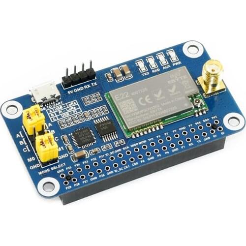 Waveshare SX1268 LoRa HAT for Raspberry Pi, Spread Spectrum Modulation, 433MHz Frequency Band