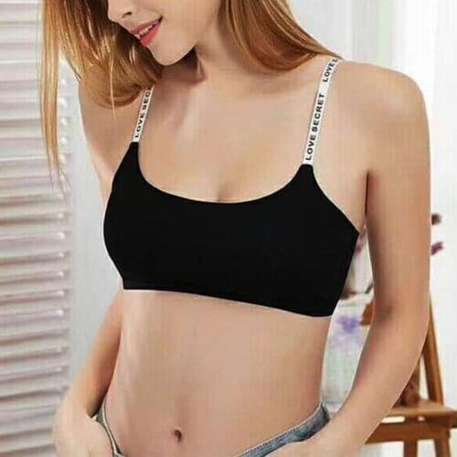 Women Fitness Bra Sexy Seamless Removable Padded Bra Casual Letter Print Breathable Bras