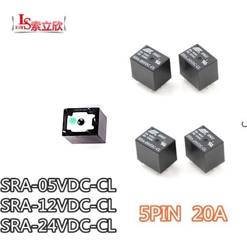10pcs/LOT High Quality New Relay SRA-05VDC-CL SRA-12VDC-CL SRA 24VDC CL SRA- 05V 12V 24VDC-AL T74 20A 5PIN 20A