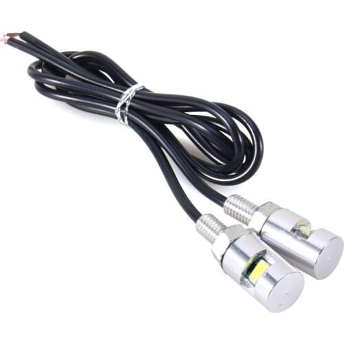 12V Car Super bright White LED SMD License Plate Screw Bolt Light with 55cm Cable low consumption shock resistant