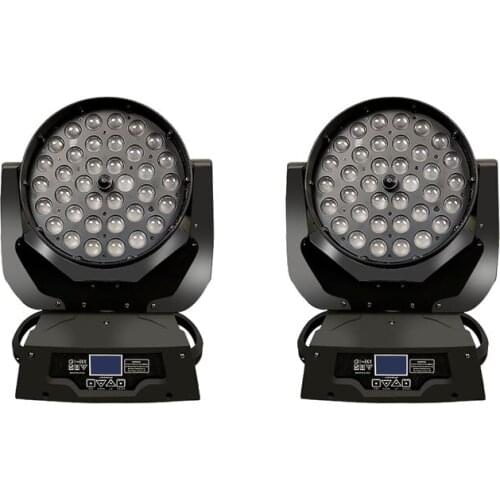 2pcs/lot high quality RGBW 4 IN 1 led wash moving head light 36x12W zoom moving heads stage party Disco DJ lights