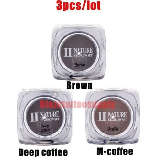 3 piece PCD wholesale deep brown Brown M-coffee microblading pen ink permanent makeup eyebrow pigment set