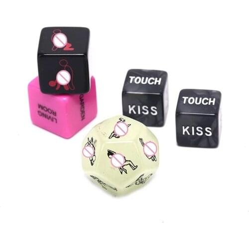 5PCs Sex Dice Fun Adult Erotic Love Sexy Posture Couple Lovers Humour Game Toy Luminous Sexy Dice Set Novelty Party Gift