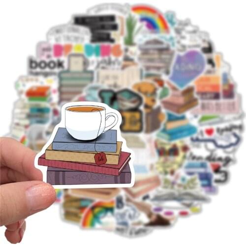 50pcs/set Wholesale Love Reading Stickers Waterproof Sticker For Skateboard Laptop Luggage Bicycle Decal Kids Gifts