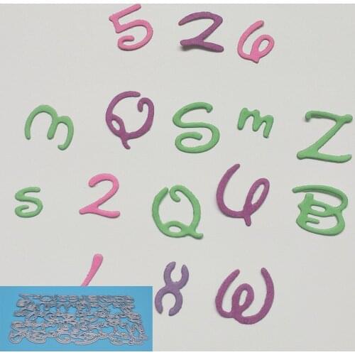 Alphabet number and letter cutting templates for Mickey Minne cards, scrapbook, decorative paper cards