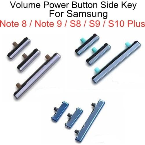 Side Key Power On Off and Volume Buttons Replacement Parts For Samsung Note 8 S8 S9 S10 Plus Volume Power Button Side Key