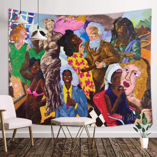 Black Art Queen Goddess Of African American Renaissance Painting Tapestry Art Home Decor