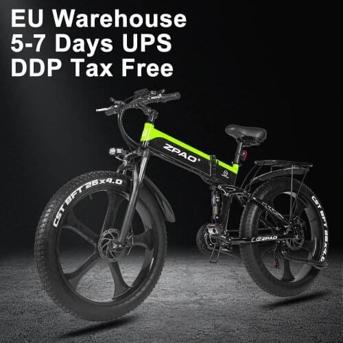 ZPAO Fat Bike e Bike 1000W Folded Electric Bicycle Electronic Bikes Bicicleta Electrica Adulto Mountain Electrical Bicycles