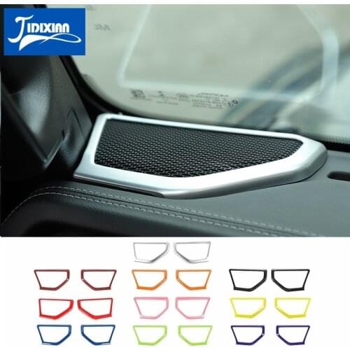 MOPAI Interior Moulding for Jeep Wrangler JL 2018+ Car A pillar Speaker Decoration Ring Cover for Jeep JL Wrangler Accessories