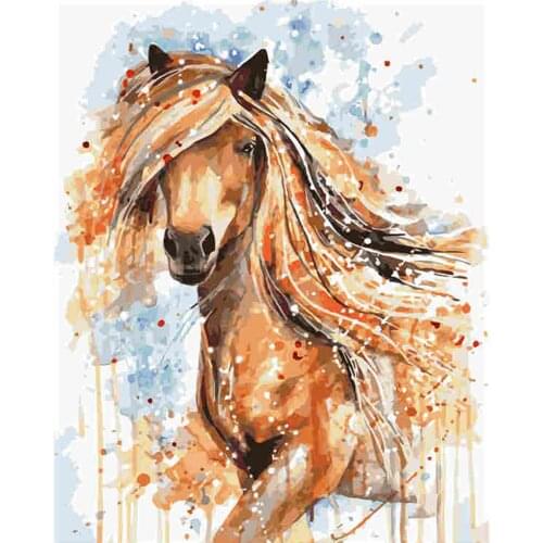 Paint by Number Diy Gift Kit Tekening Op Canvas Olieverf Picture Wall Art Home Decoration 40X50cm Frame Fantasy Cartoon Animal