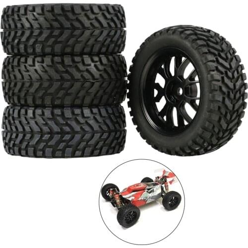 12mm Hex RC Front Rear Wheels Tires & Wheel Rims for Wltoys 144001 124019 RC Off-road Parts Accessories