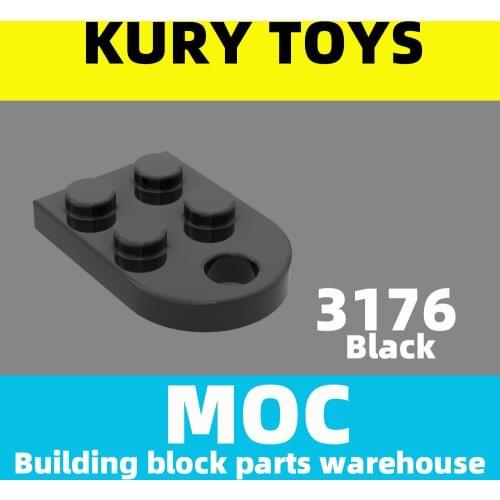 Kury Toys DIY MOC For 3176 100pcs Building block parts For Plate, Modified 3 x 2 with Hole for brick toys