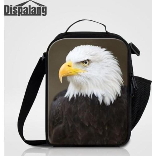 Bald Eagle Print Women Men Lunch Bags Bird Pattern Lunchbox Cooler Bag for Children Insulated Lunch Containers Lancheira Termica