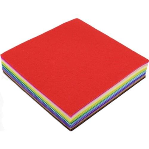 CMCYILING 40 Pcs/lot 20*20cm Patchwork Felt Fabric 1 MM Thickness Polyester Cloth For Sewing Crafts Scrapbook Felt Sheet