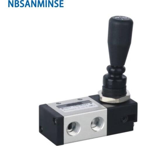 NBSANMINSE TSV Hand Pull Valve Drawing Valve Two Position Five Way G 1/4 Mechanical Pneumatic Manual Valves Automation