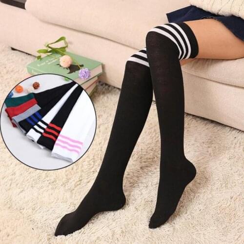 Women Socks Spring Summer Ladies Long Socks Woman Cotton Calcetines Stripe Animation Cute Calcetines Mujer H3.7