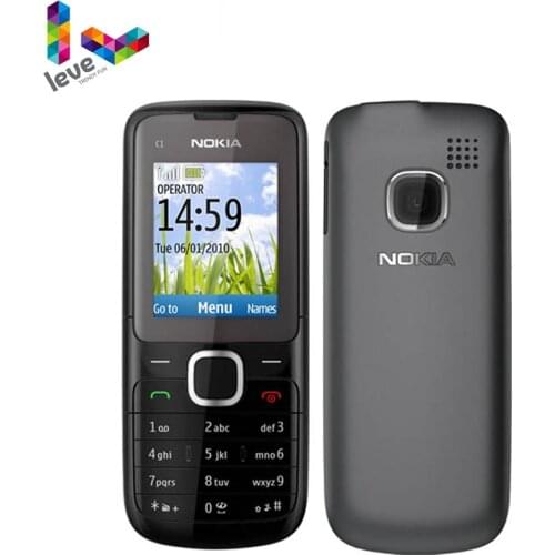 Unlocked Nokia C1 C1-01 GSM Mobile Phone Support Multi-Language Used and Refurbished Cellphones Free Shipping