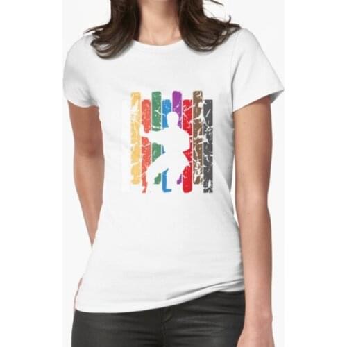 Retro Karate Pose T-Shirt Print Top